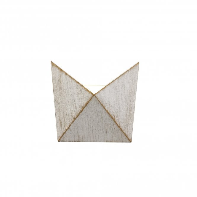 FREYA Envelope Style Modern Outdoor Wall Light White/Gold
