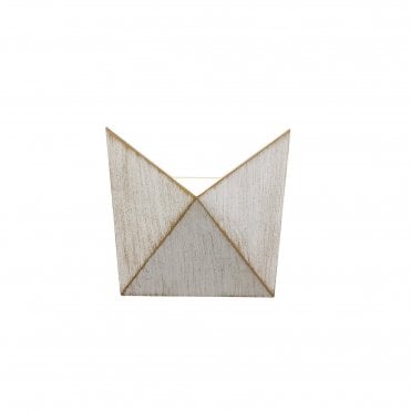 FREYA Envelope Style Modern Outdoor Wall Light White/Gold