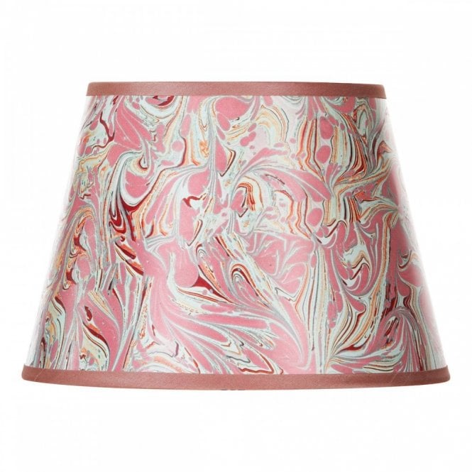 FRIDA Red Marble Pattern Tapered Drum Shade 26cm