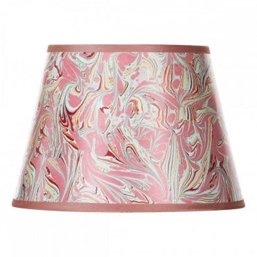 FRIDA Red Marble Pattern Tapered Drum Shade 26cm