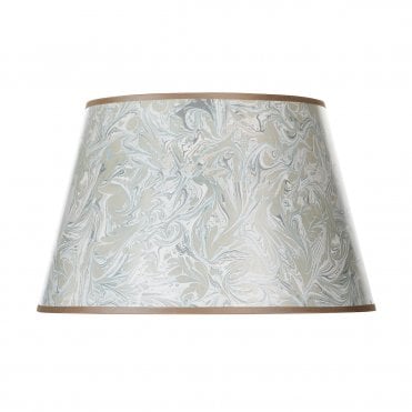taupe marble pattern tapered drum shade