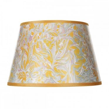 FRIDA Yellow Marble Pattern Tapered Drum Shade 26cm