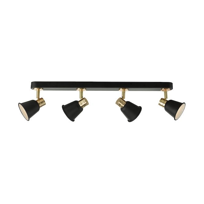 FRY - 4 Light Ceiling Bar Black Rose Gold