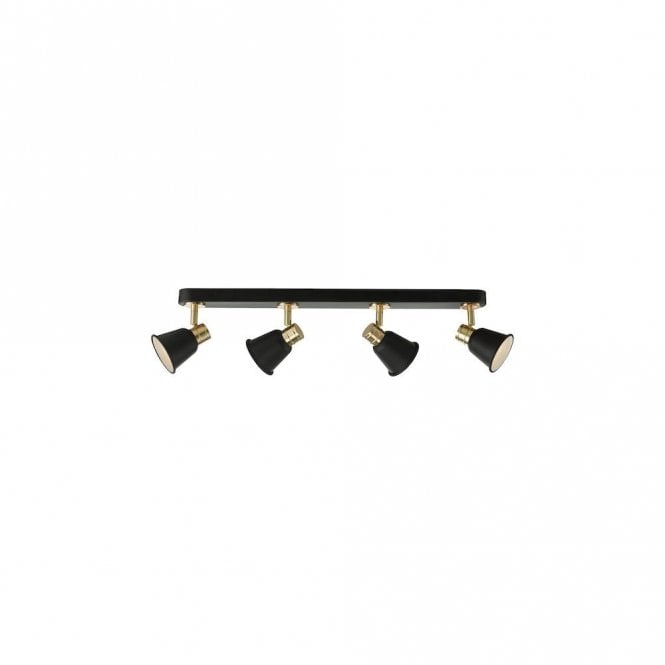 FRY - 4 Light Ceiling Bar Black Rose Gold