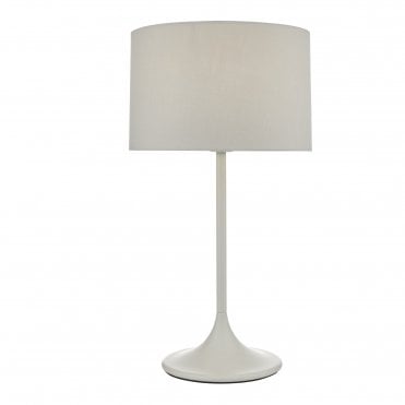 FUNCHAL Table Lamp Grey With Lamp Shade