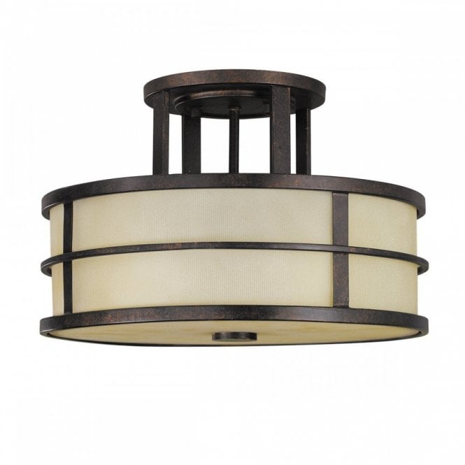 FUSION 3 Light Semi-Flush Grecian Bronze