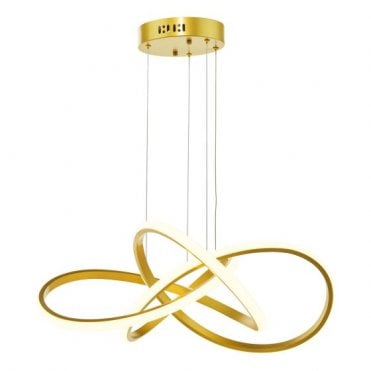satin gold LED ceiling pendant light