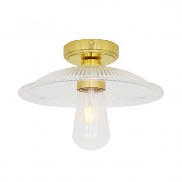 Ceiling Industrial Bathroom Ceiling Light Polished Brass IP65
