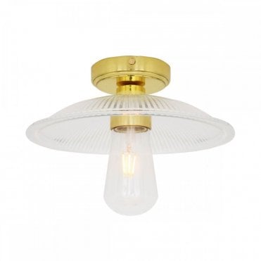 GAL Ceiling Industrial Bathroom Ceiling Light Polished Brass IP65