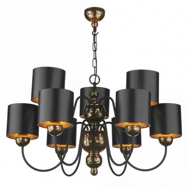 GARBO - Bronze Ceiling Light Black Shades
