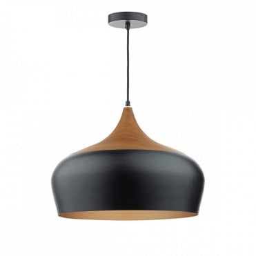 GAUCHO - 1 Light Ceiling Pendant Black Large
