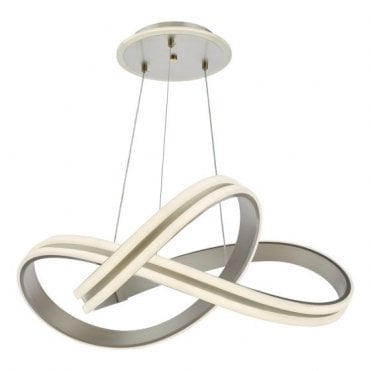 brushed silver LED ceiling pendant