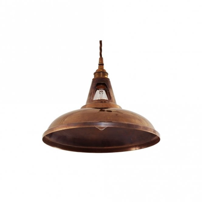 GENEVA - Industrial Brass Ceiling Pendant In Antique Brass