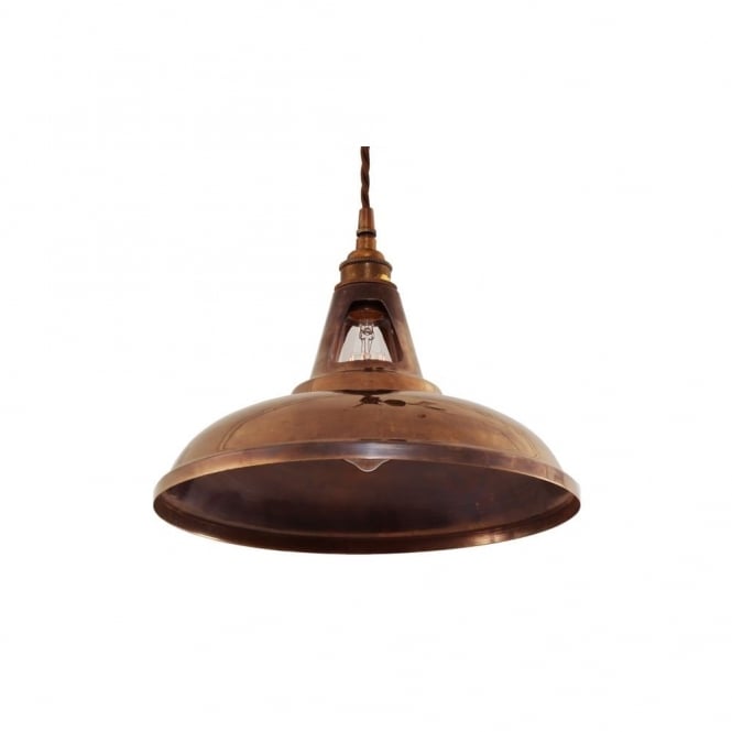 GENEVA - Industrial Brass Ceiling Pendant In Antique Brass
