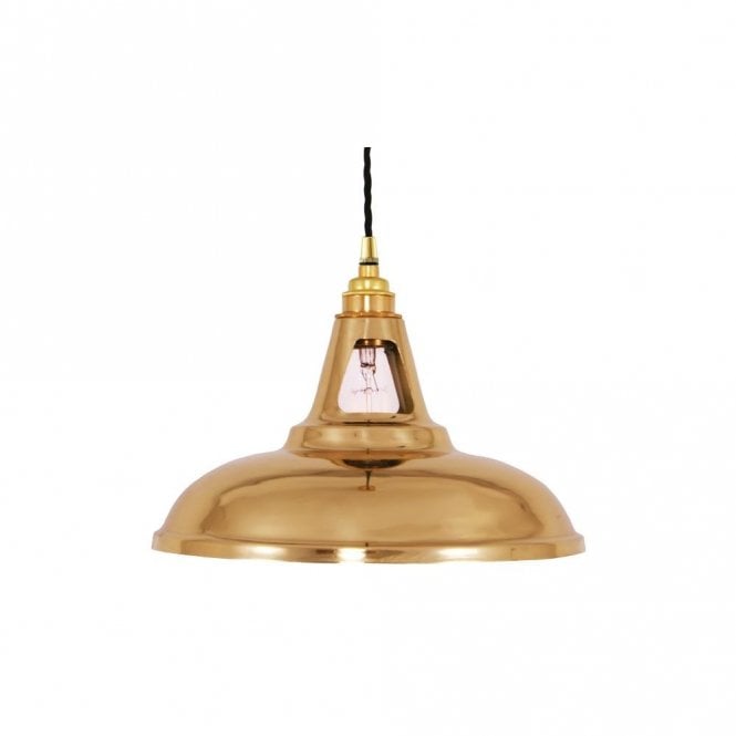 GENEVA - Industrial Brass Ceiling Pendant In Polished Brass