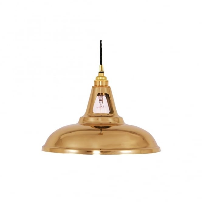GENEVA - Industrial Brass Ceiling Pendant In Polished Brass