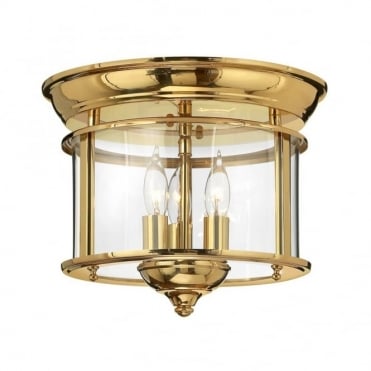 Flush Mount in Gold, Brass