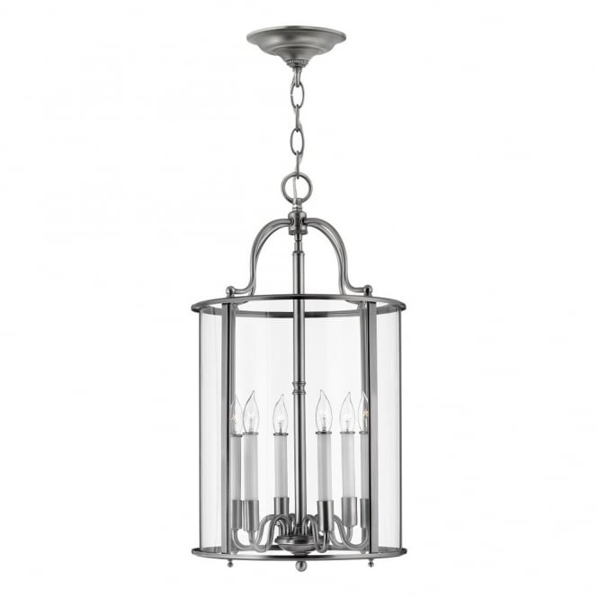 GENTRY - Large Ceiling Pendant in Chrome, Clear