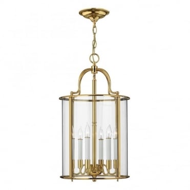 Large Ceiling Pendant in Gold, Brass