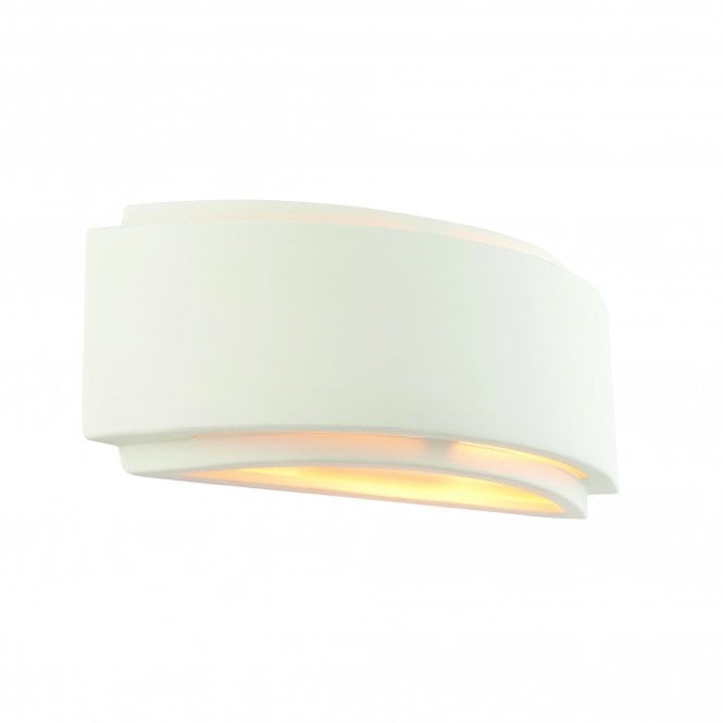 GIANNA Wall Light Unglazed Ceramic & Gloss White Paint