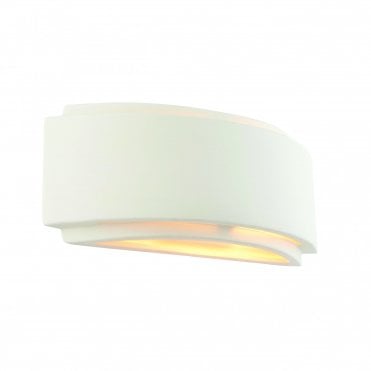 GIANNA Wall Light Unglazed Ceramic & Gloss White Paint