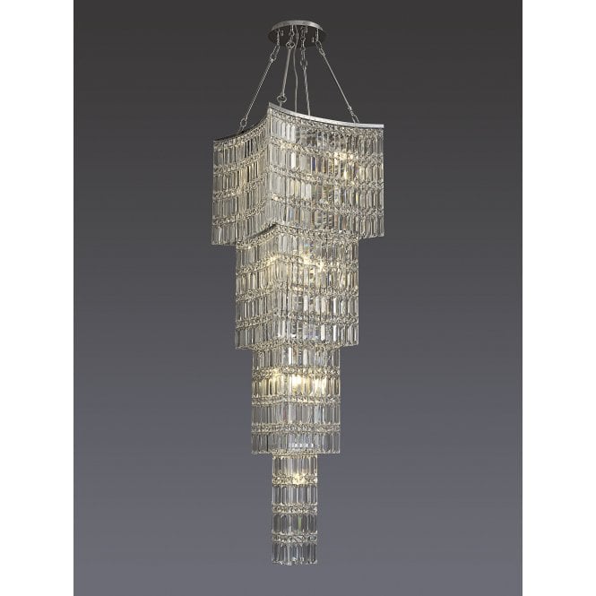GIANNI 4 Tier Crystal Long Ceiling Pendant