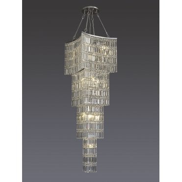 4 Tier Crystal Long Ceiling Pendant