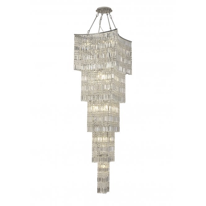 GIANNI 5 Tier Crystal Long Ceiling Pendant