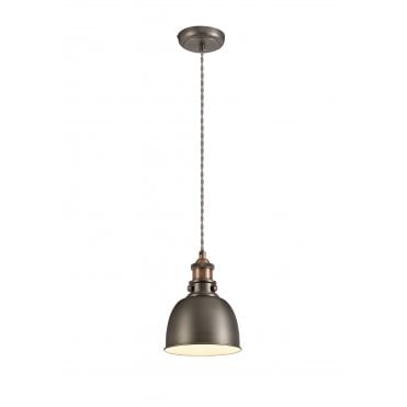 GIOVANNI Ceiling Pendant Light Antique Silver/Copper/White