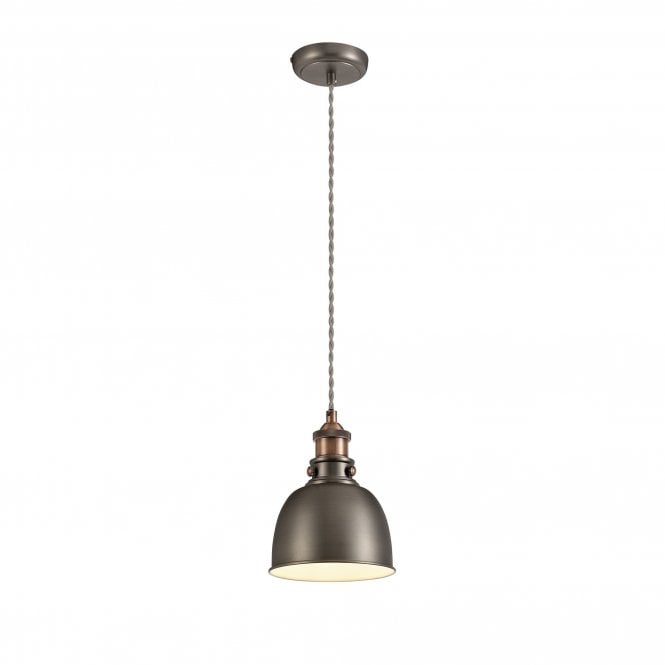 GIOVANNI Ceiling Pendant Light Antique Silver/Copper/White