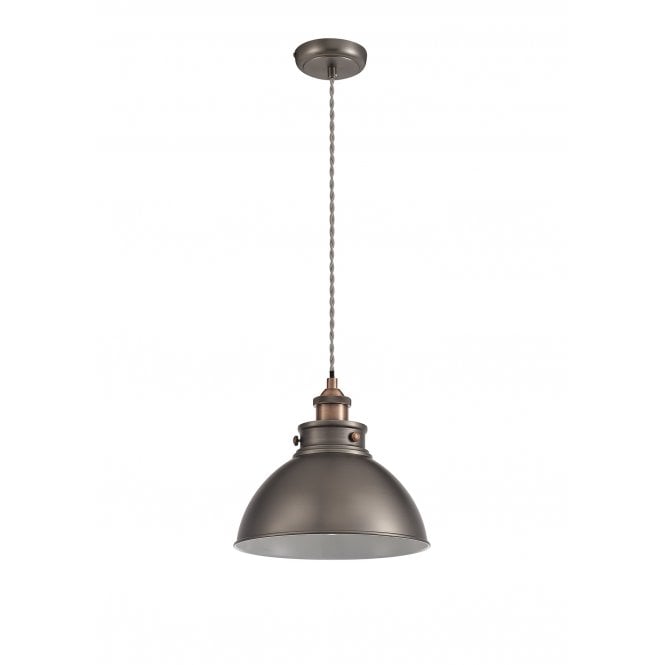 GIOVANNI Ceiling Pendant Light Antique Silver/Copper/White