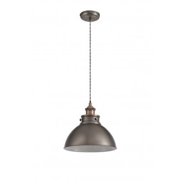 GIOVANNI Ceiling Pendant Light Antique Silver/Copper/White