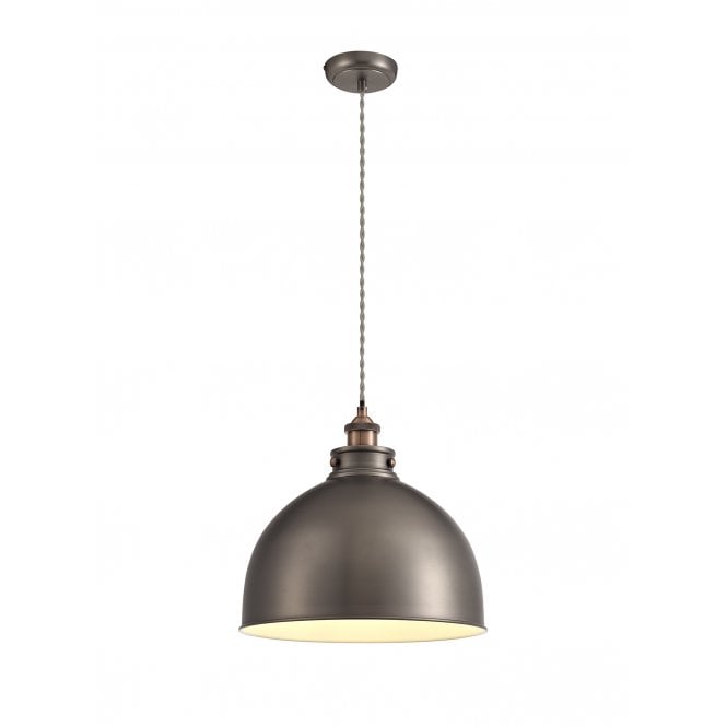 GIOVANNI Ceiling Pendant Light Antique Silver/Copper/White