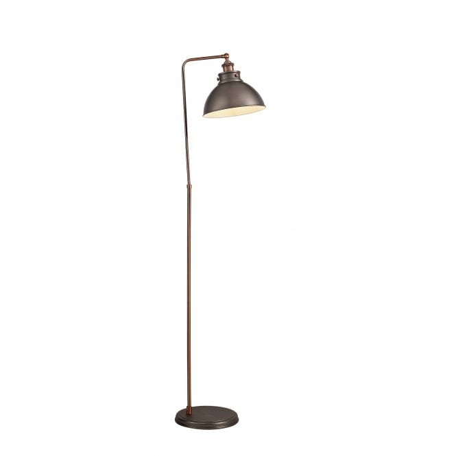 GIOVANNI Floor Lamp Antique Silver/Copper/White