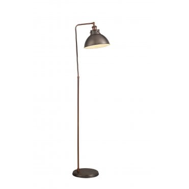 GIOVANNI Floor Lamp Antique Silver/Copper/White