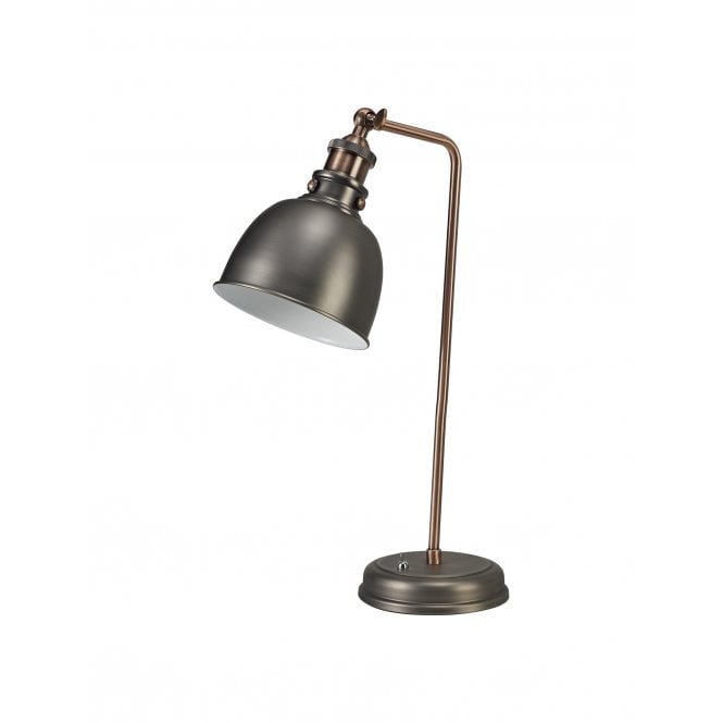 GIOVANNI Table Lamp Antique Silver/Copper/White