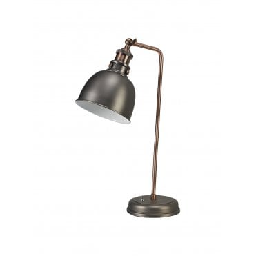 GIOVANNI Table Lamp Antique Silver/Copper/White