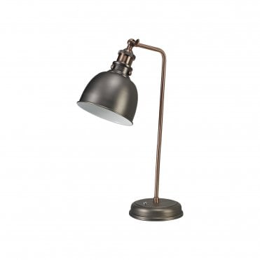 GIOVANNI Table Lamp Antique Silver/Copper/White