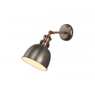 GIOVANNI Wall Light Antique Silver/Copper/White