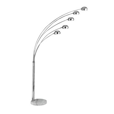 GIRAFFE 5 LIGHT FLOOR LAMP WITH MARBLE BASE