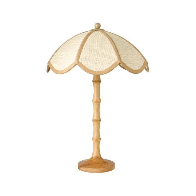 Giuliana Table Lamp - Wood with Rattan Shade