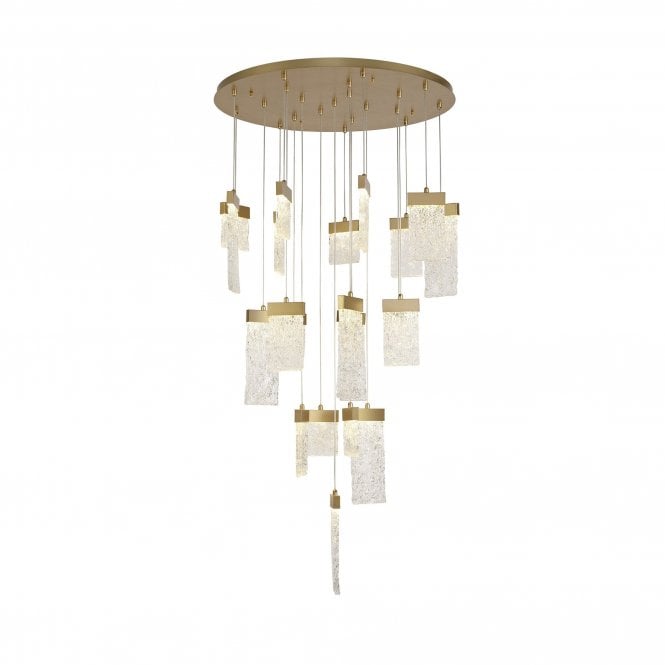 GLACIAL LED Ceiling Pendant With A Painted Brush Gold Finish