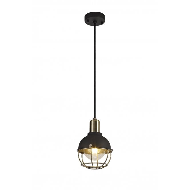 Globacage IP65 Pendant Matt Black and Brushed Bronze