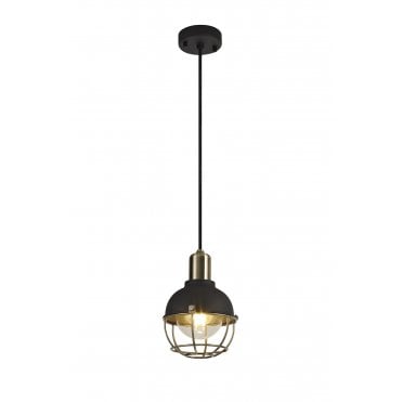 Pendant Light, IP65, Matt Black Brushed Bronze,
