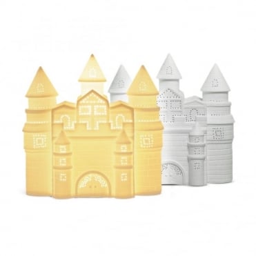 Porcelain Castle Ceramic Table Lamp