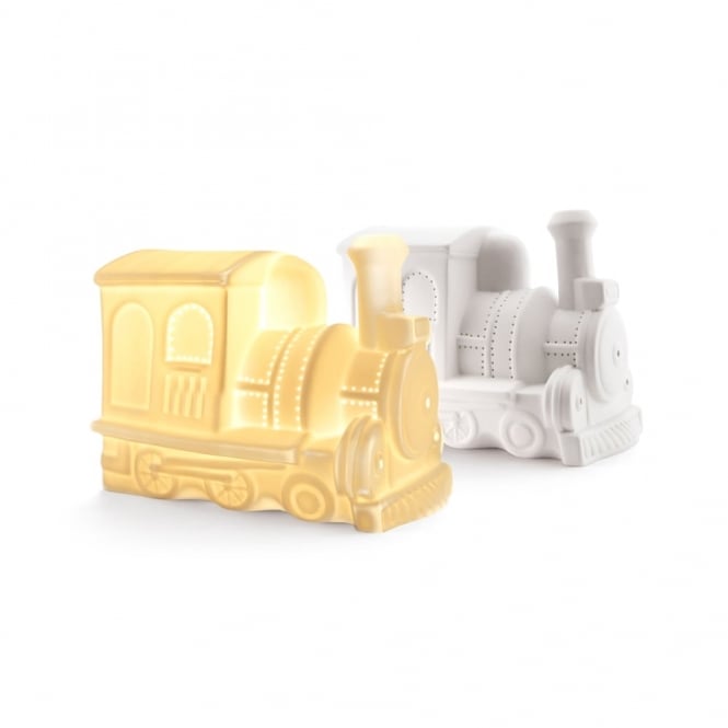Gorgeous Porcelain Train Ceramic Table Lamp