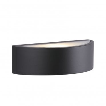matte black sleek outdoor wall light