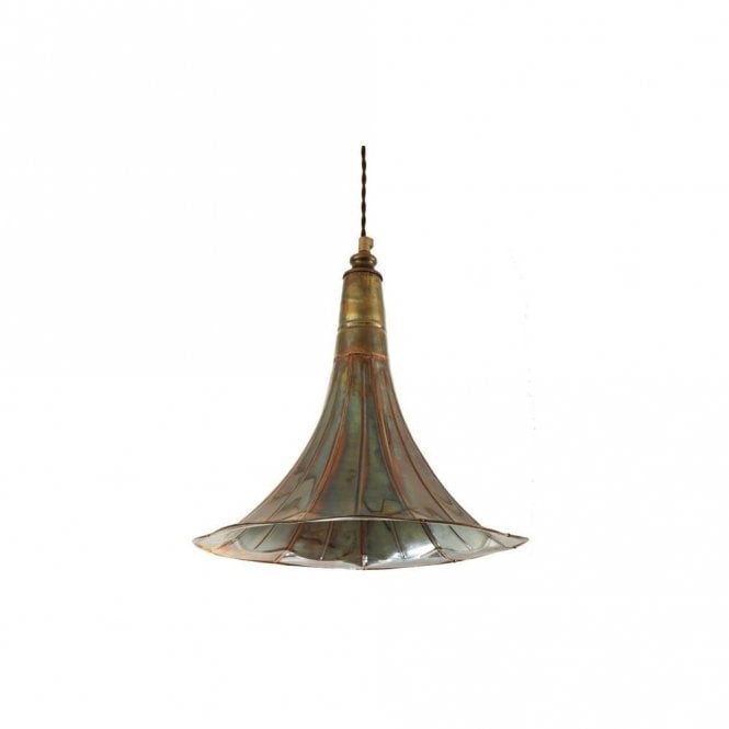 GRAMOPHONE - Quirky Ceiling Pendant In Antique Brass