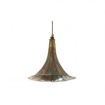 GRAMOPHONE - Quirky Ceiling Pendant In Antique Brass