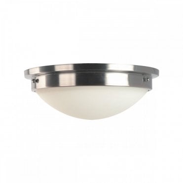 GRAVITY 2 Light Flush Light - Polished Nickel Opal Glass